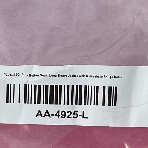 Hailey & Co. Pink Denim and Rhinestone Jacket. Size Large. NEW - Picture 8 of 12